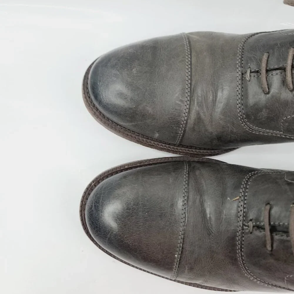 Johnston & Murphy Men's Dark Green Leather Cap Toe Dress‎ Oxford Shoes Size 9.5M